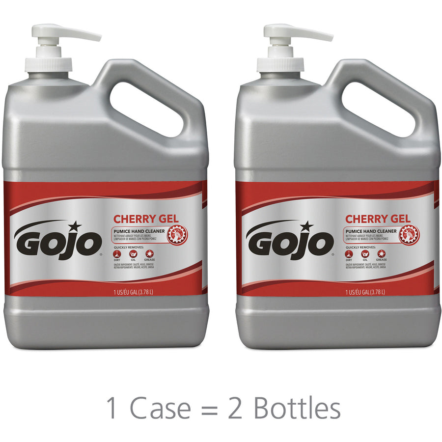 gojo-cherry-gel-pumice-hand-cleaner-cherry-scentfor-1-gal-38-l-pump-bottle-dispenser-dirt-remover-oil-remover-grease-remover-paint-remover-tar-remover-hand-skin-heavy-duty-ph-balanced-pleasant-scent-2-carton_goj235802ct - 5