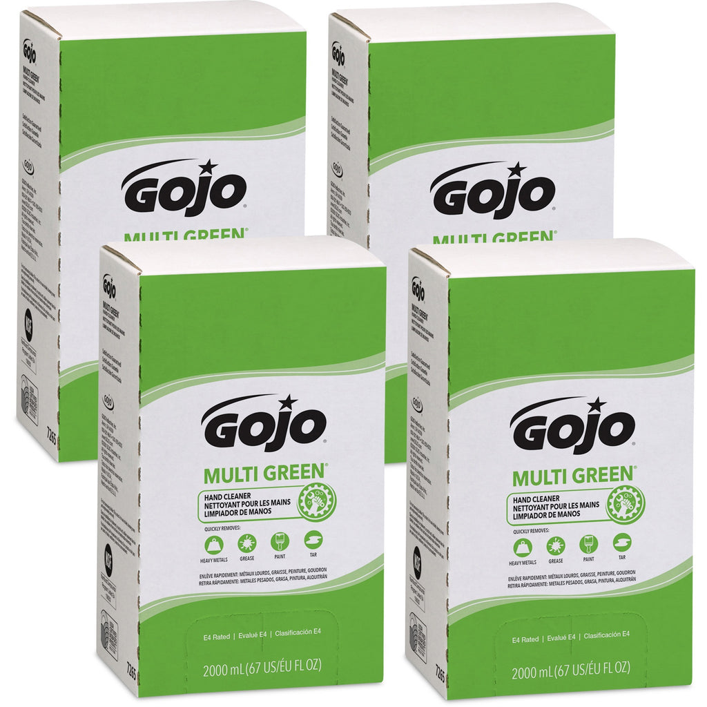 Gojo Multi Green Hand Cleaner - Citrus ScentFor - 67.6 fl oz (2 L) - Soil Remover, Dirt Remover, Kill Germs - Hand - Green - Non-abrasive - 4 / Carton