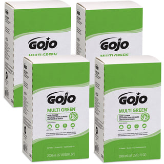 Gojo Multi Green Hand Cleaner - Citrus ScentFor - 67.6 fl oz (2 L) - Soil Remover, Dirt Remover, Kill Germs - Hand - Green - Non-abrasive - 4 / Carton