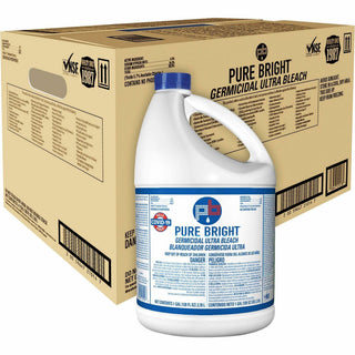KIK Custom Pure Bright Germicidal Ultra Bleach - For Multipurpose - Concentrate - 128 fl oz (4 quart) - 6 / Carton - White