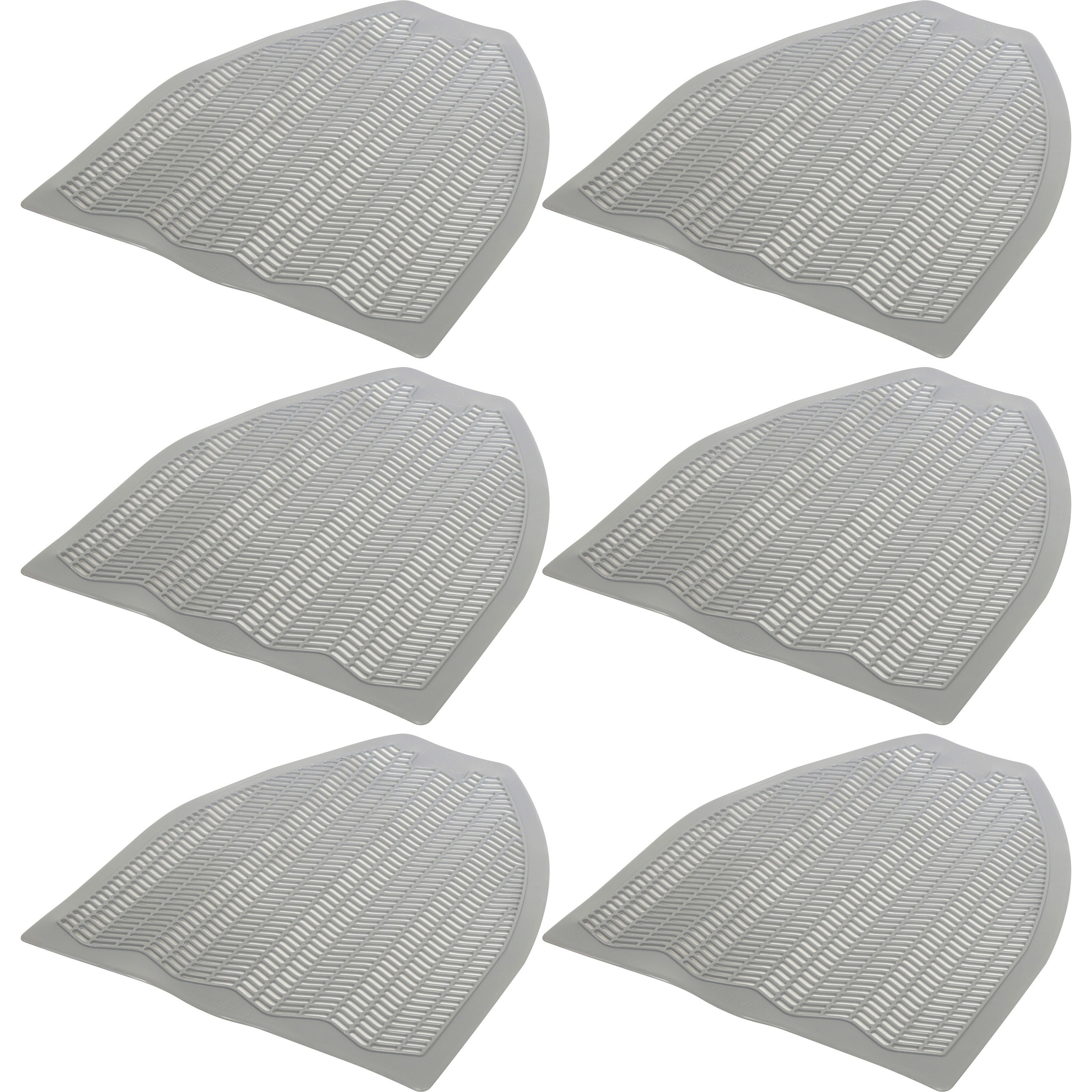 Z-Mat Neutra Tech Disposable Urinal Mat - Disposable, Non-slip, Stain Resistant, Gripper, Durable, Damage Resistant, Acid Resistant, Anti-bacterial, Absorbent - 6 / Carton - Gray