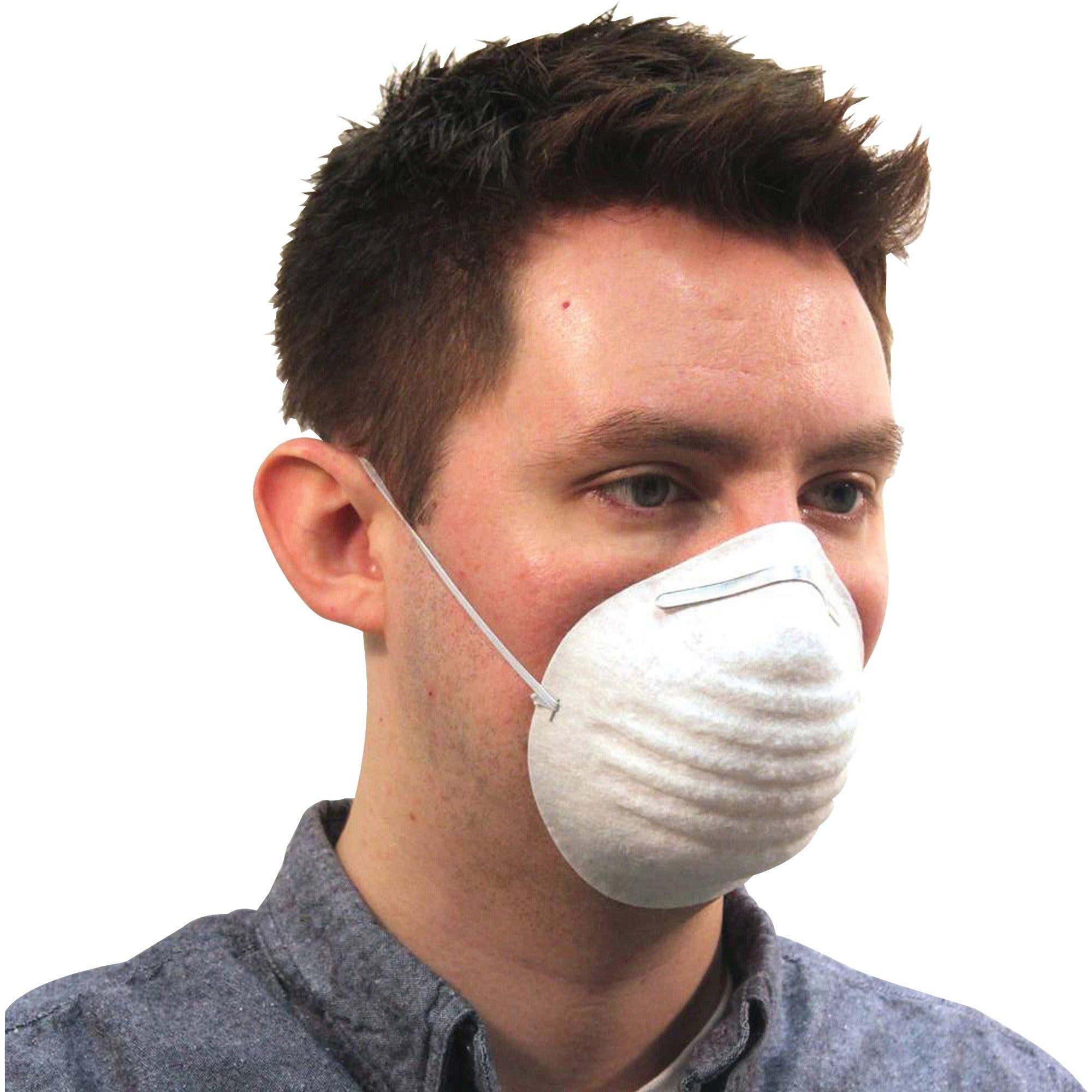 proguard-disposable-nontoxic-dust-mask-pollen-dust-grass-protection-polypropylene-white-disposable-elastic-band-50-box_pgd7300b - 1