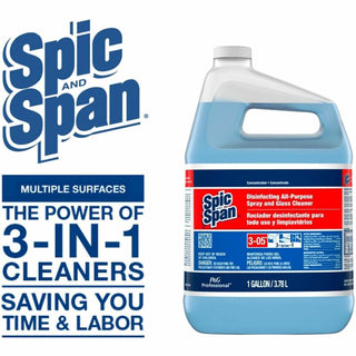 Spic and Span Disinfecting All-Purpose Spray and Glass Cleaner - For Multipurpose - Concentrate - 128 fl oz (4 quart) - 2 / Carton - Streak-free, Disinfectant - Clear Blue