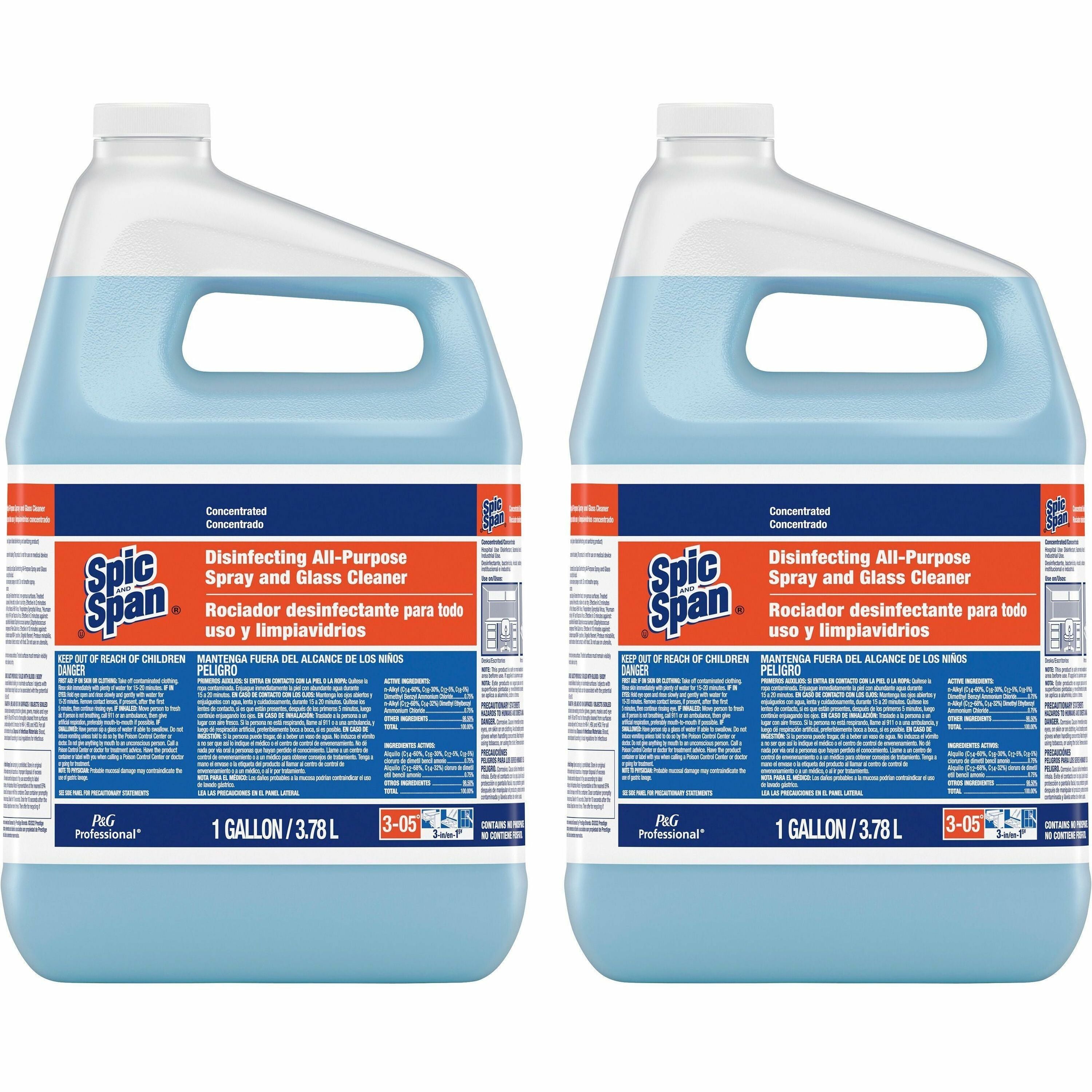 spic-and-span-disinfecting-all-purpose-spray-and-glass-cleaner-for-multipurpose-concentrate-128-fl-oz-4-quart-2-carton-streak-free-disinfectant-clear-blue_pgc32538ct - 1