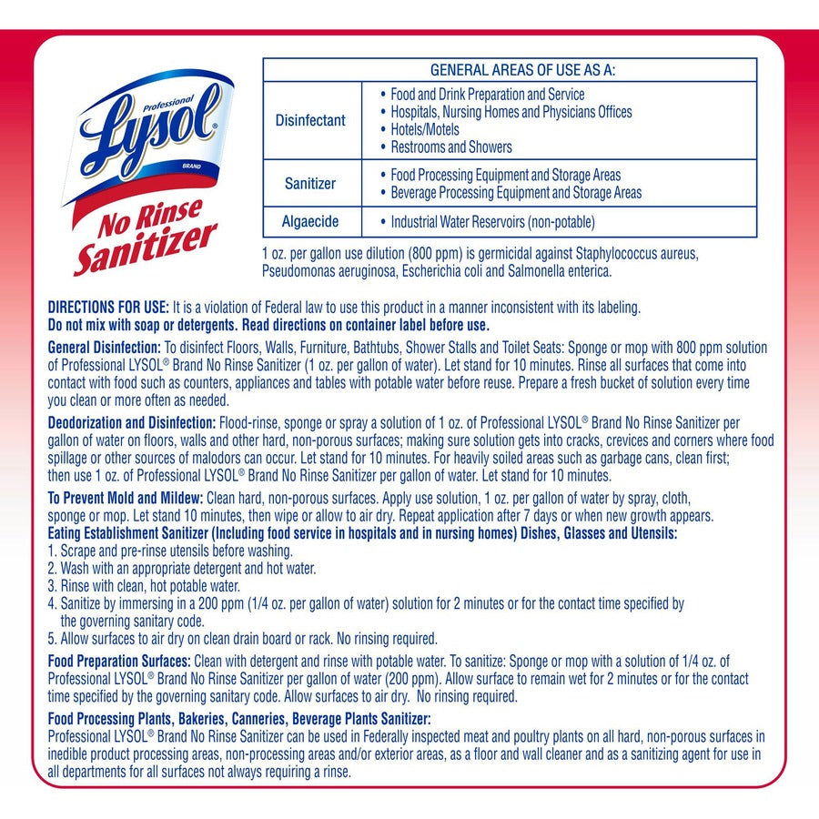 professional-lysol-no-rinse-sanitizer-for-sink-floor-wall-bathtub-food-service-area-concentrate-128-fl-oz-4-quart-4-carton-disinfectant-anti-bacterial_rac74389ct - 6