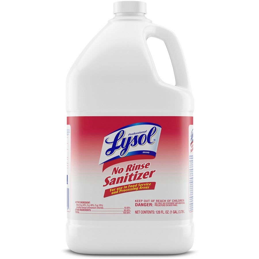 Professional Lysol No Rinse Sanitizer - For Sink, Floor, Wall, Bathtub, Food Service Area - Concentrate - 128 fl oz (4 quart) - 4 / Carton - Disinfectant, Anti-bacterial