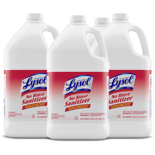 Professional Lysol No Rinse Sanitizer - For Sink, Floor, Wall, Bathtub, Food Service Area - Concentrate - 128 fl oz (4 quart) - 4 / Carton - Disinfectant, Anti-bacterial