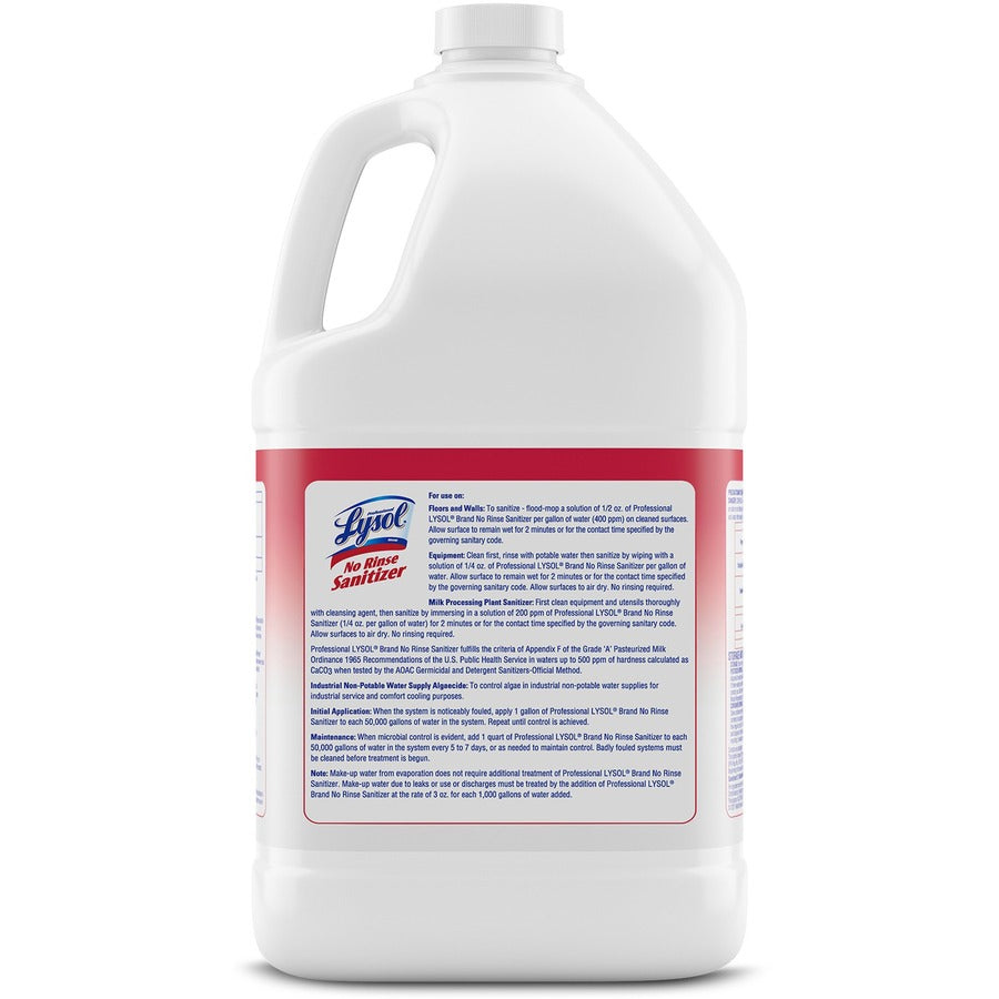 Professional Lysol No Rinse Sanitizer - For Sink, Floor, Wall, Bathtub, Food Service Area - Concentrate - 128 fl oz (4 quart) - 4 / Carton - Disinfectant, Anti-bacterial