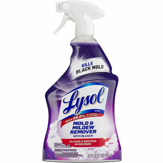 Lysol Mold/Mildew Remover - For Tile, Ceramic, Tub, Hard Surface, Nonporous Surface, Vinyl Curtains, Grout - 32 fl oz (1 quart) - 12 / Carton - Disinfectant, Non-abrasive - White