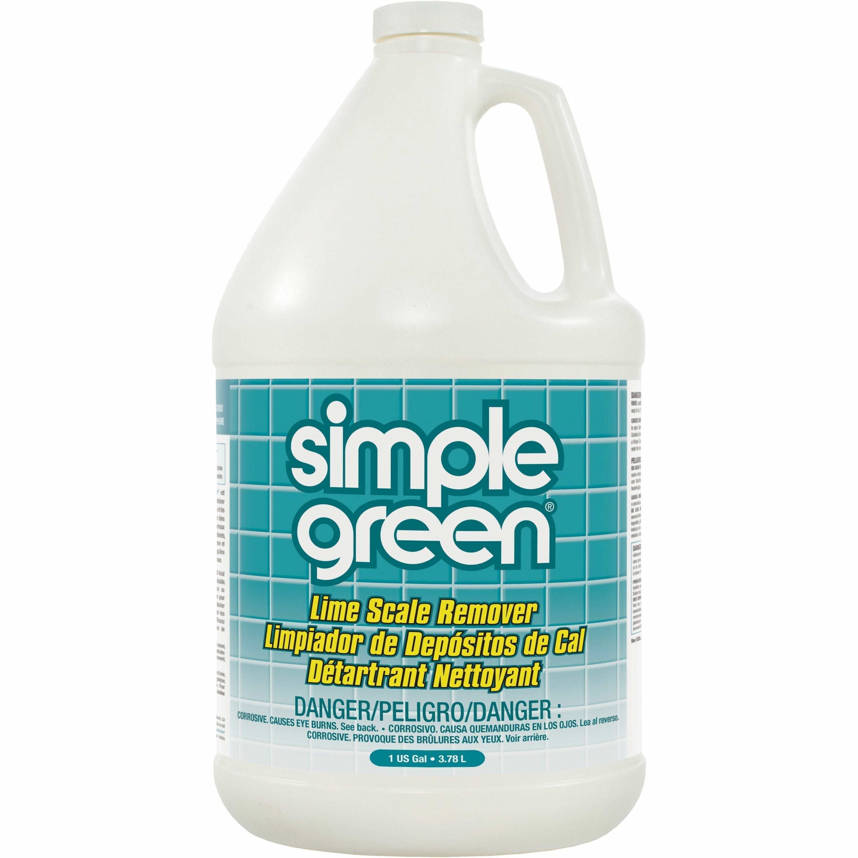 Simple Green Lime Scale Remover - For Multi Surface - 128 fl oz (4 quart) - Wintergreen Scent - 6 / Carton - Deodorize, Non-abrasive, Non-flammable, Phosphate-free, Bleach-free, Ammonia-free, Phosphorous-free, Fume-free - 1
