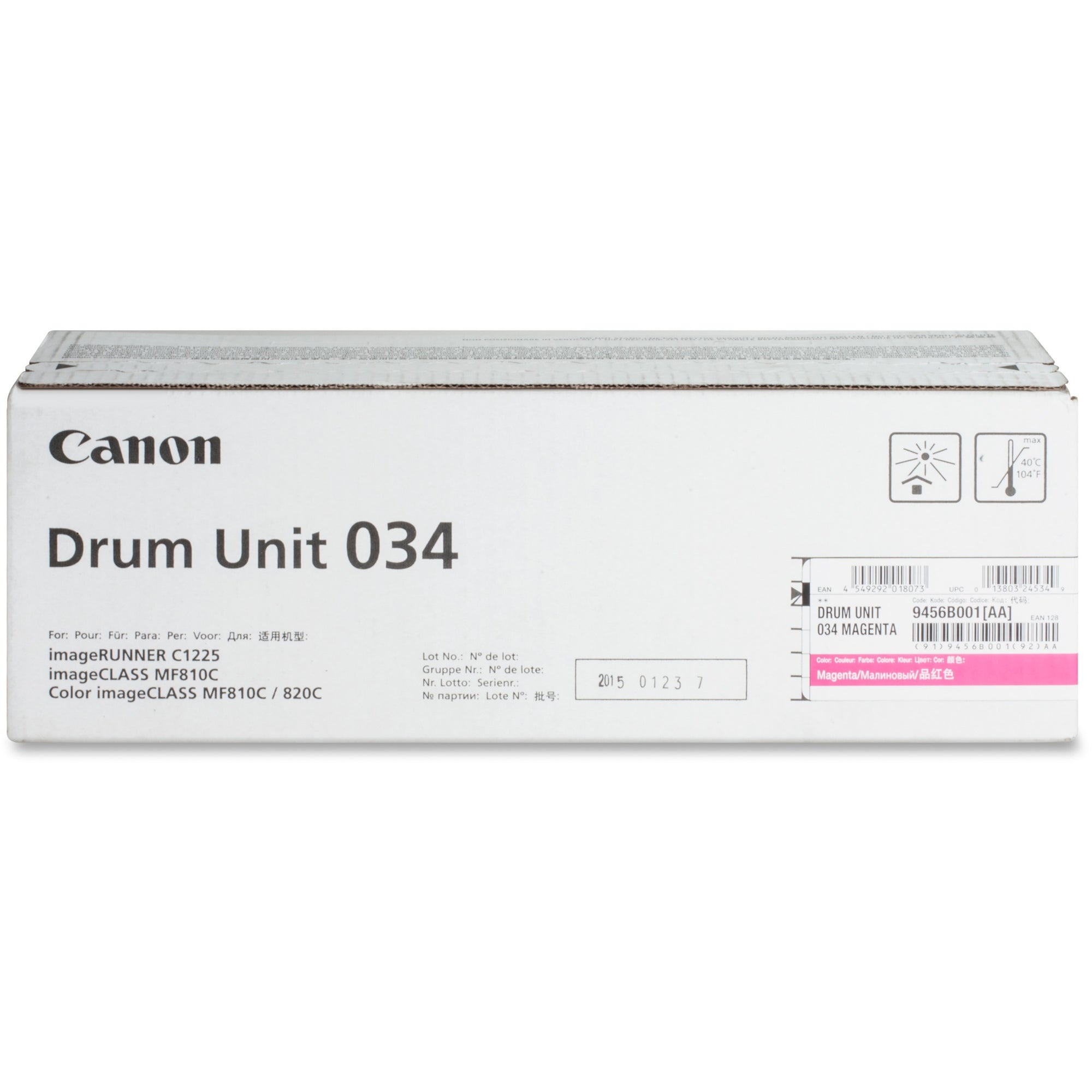 Canon DRUM034 Drum Unit - Laser Print Technology - 1 Each - Magenta