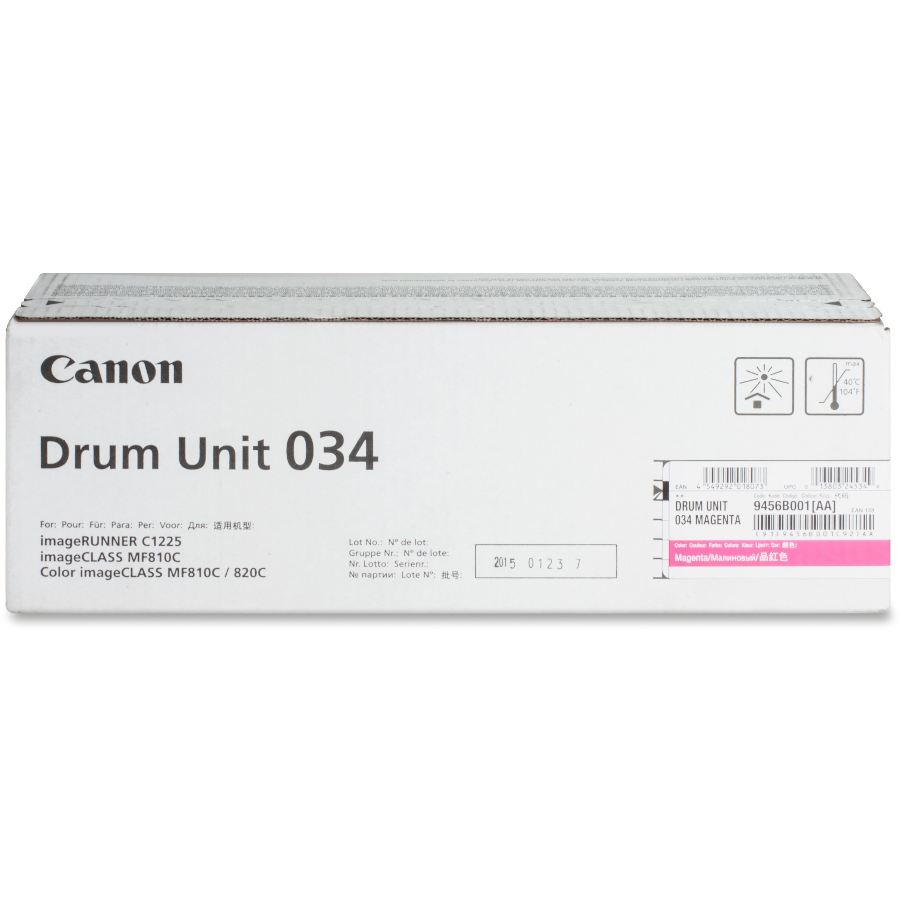 Canon DRUM034 Drum Unit - Laser Print Technology - 1 Each - Magenta