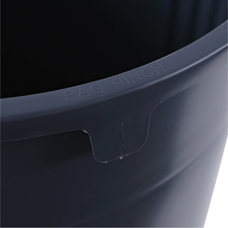 Genuine Joe Heavy-Duty Trash Container - 32 gal Capacity - Side Handle, Venting Channel - Plastic - Gray - 6 / Carton