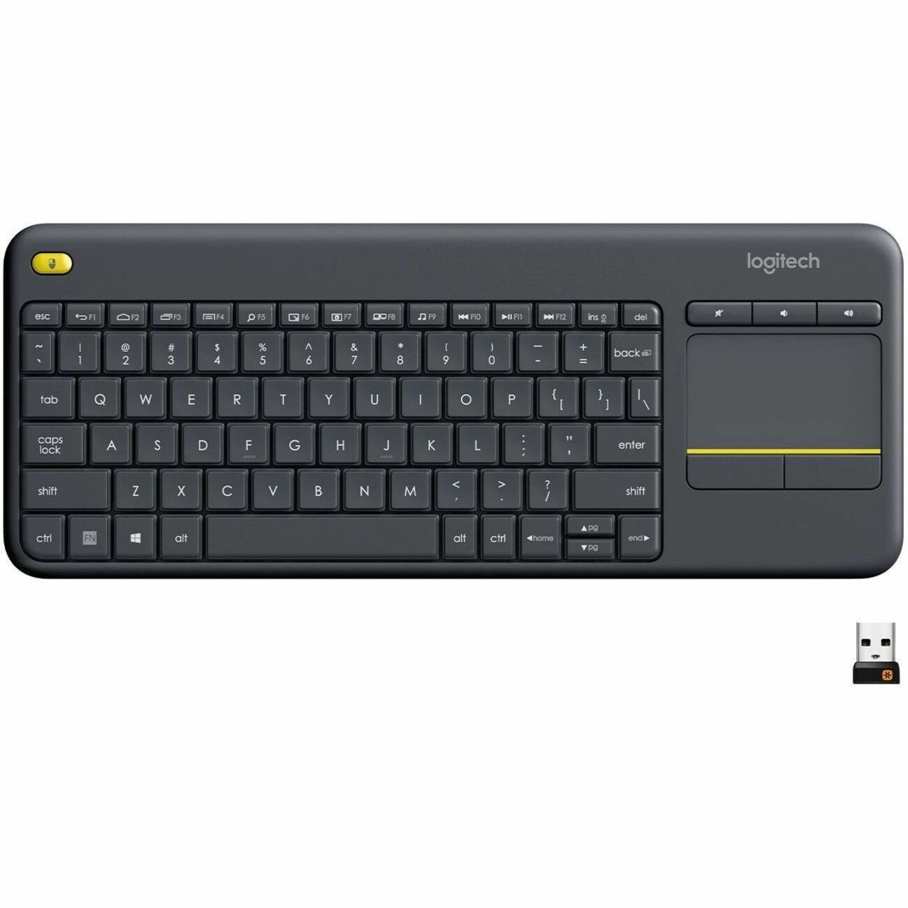 Wireless Touch Keyboard K400 Plus, Black