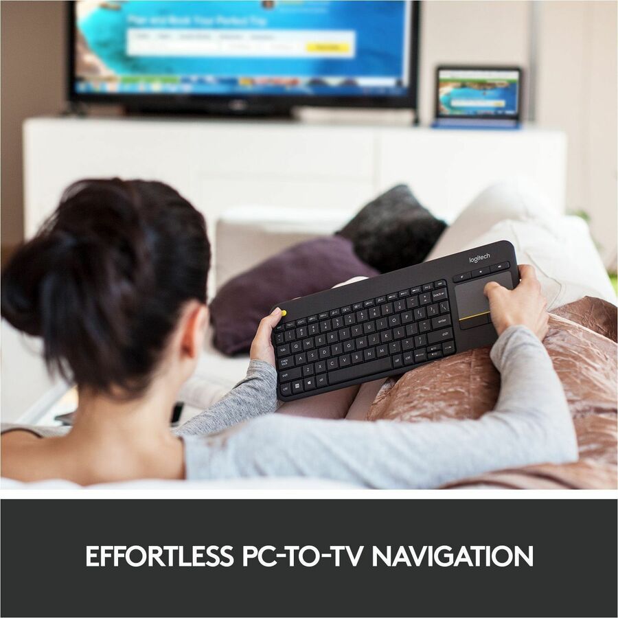 Wireless Touch Keyboard K400 Plus, Black