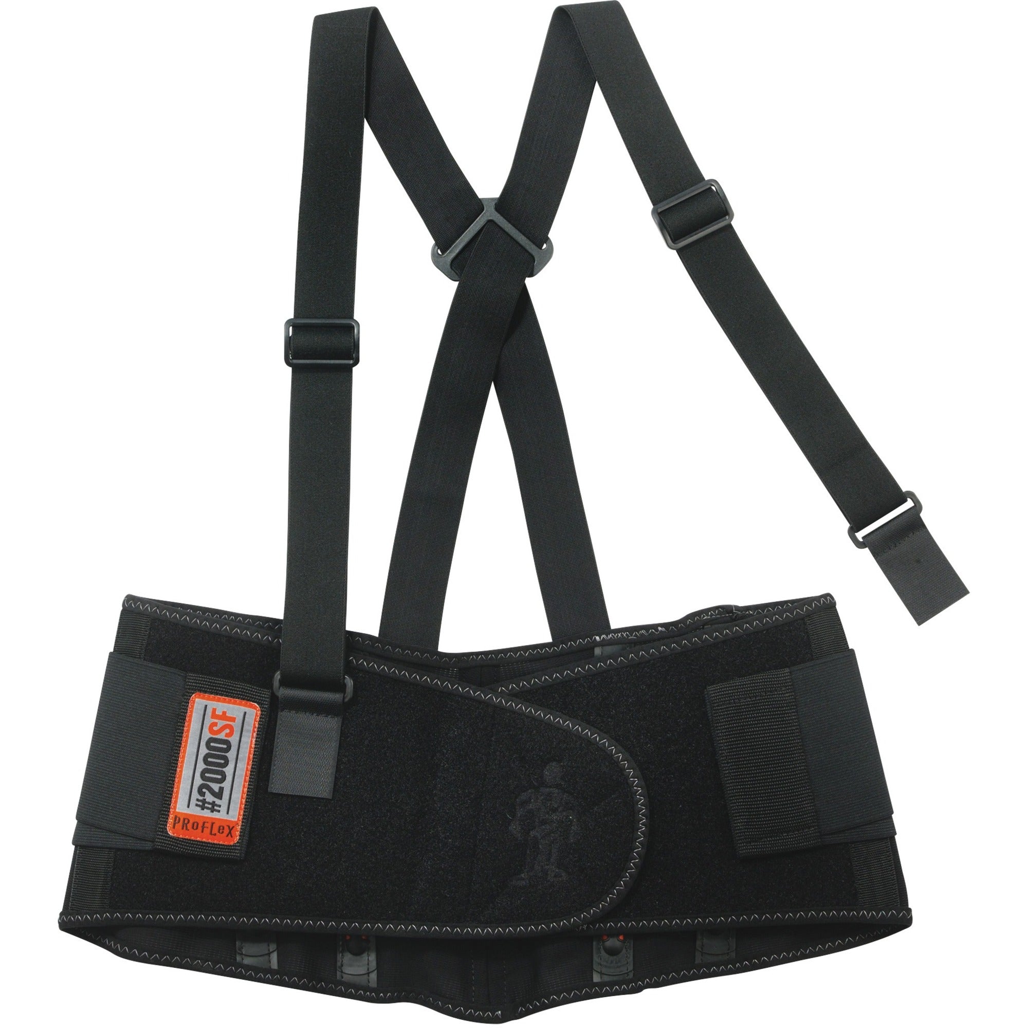 ProFlex 2000SF High-Performance Spandex Back Support Brace, 2X-Large, 42" to 46" Waist, Black
