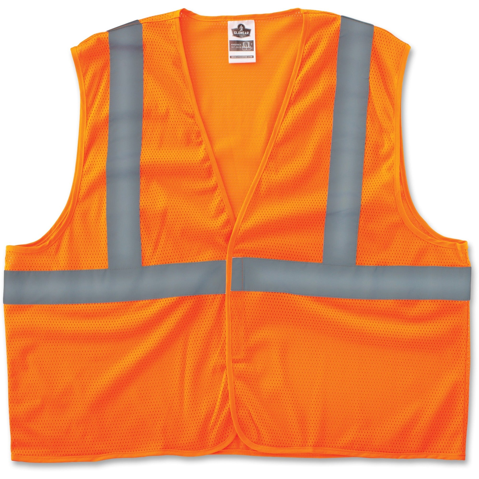 GloWear 8205HL Type R Class 2 Super Econo Mesh Vest, 2X-Large to 3X-Large, Orange