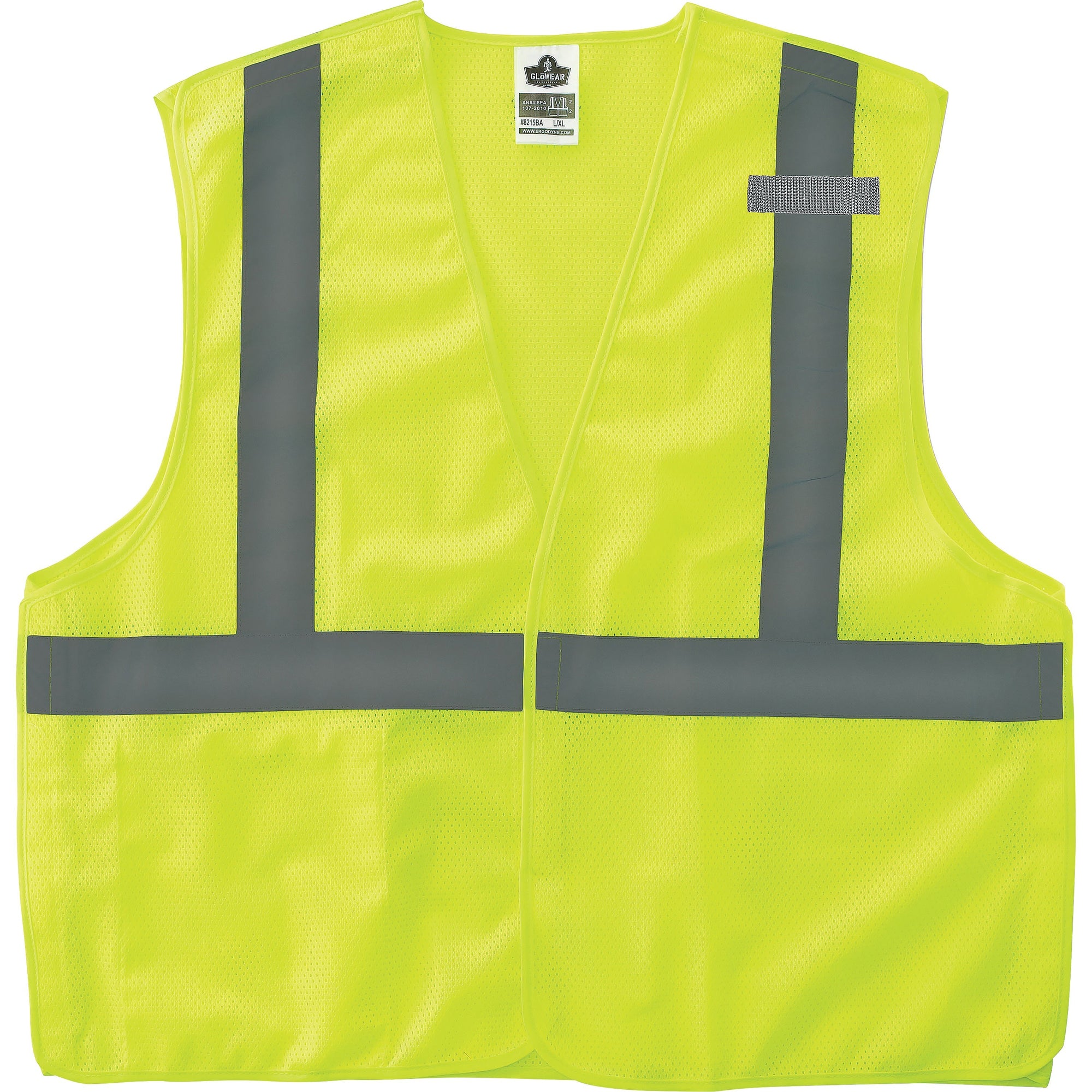 GloWear 8215BA Type R Class 2 Econo Breakaway Mesh Safety Vest, Small to Medium, Lime, Ships in 1-3 Business Days