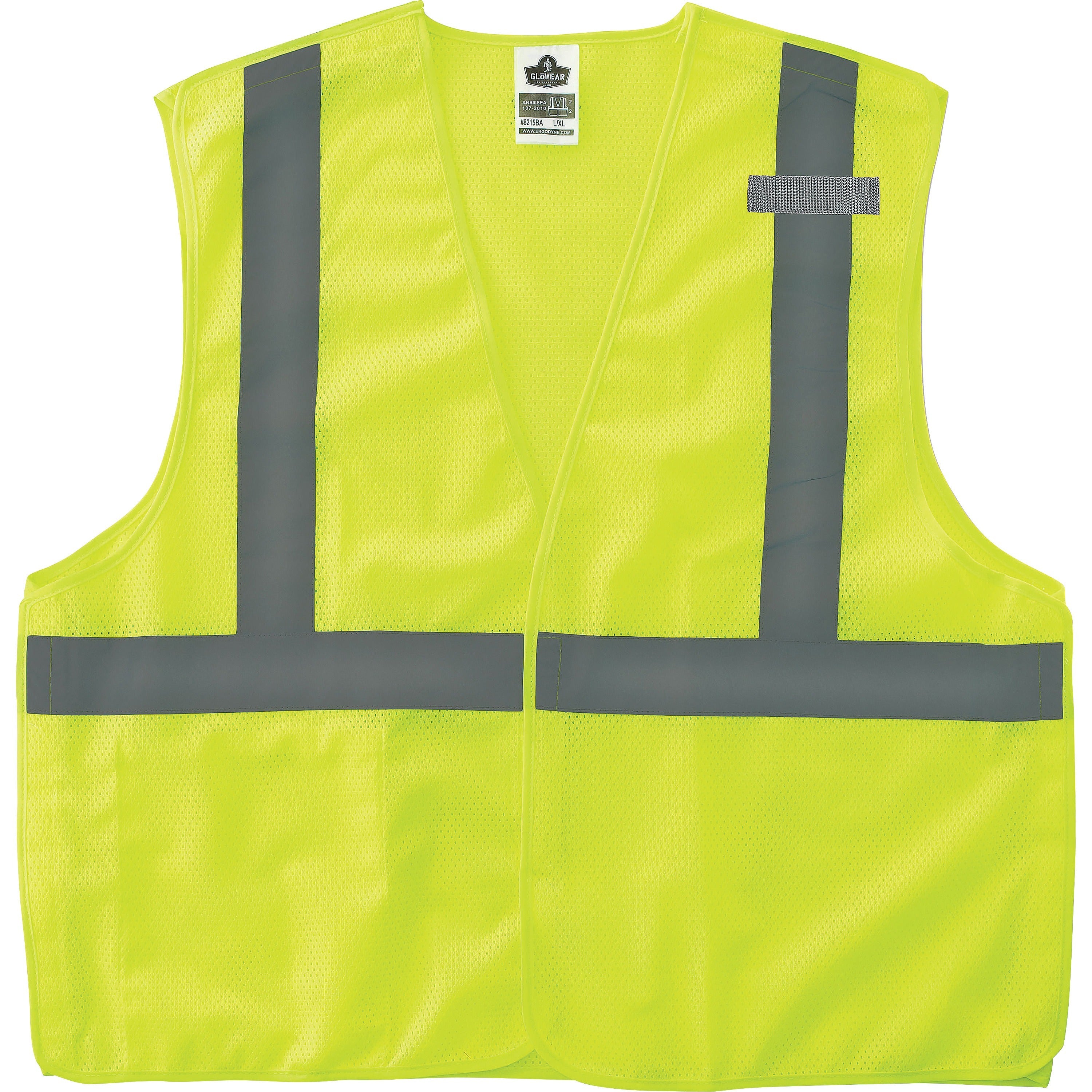 GloWear 8215BA Type R Class 2 Econo Breakaway Mesh Safety Vest, Small to Medium, Lime, Ships in 1-3 Business Days