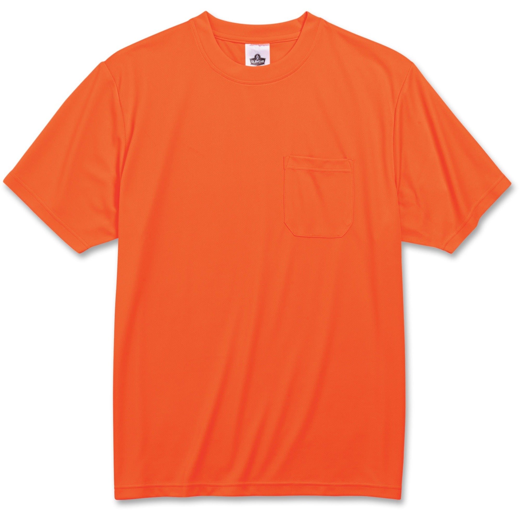 GloWear 8089 Non-Certified Hi-Vis T-Shirt, Polyester, 2X-Large, Orange, Ships in 1-3 Business Days