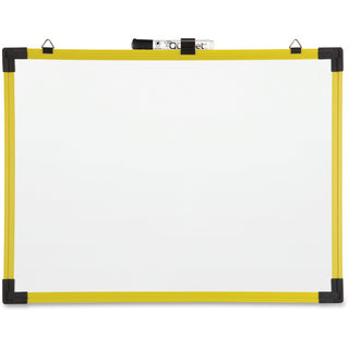 Quartet Industrial Magnetic Whiteboard - 48" (4 ft) Width x 36" (3 ft) Height - White Painted Steel Surface - Bright Yellow Aluminum Frame - Rectangle - Horizontal - Magnetic - 1 Each