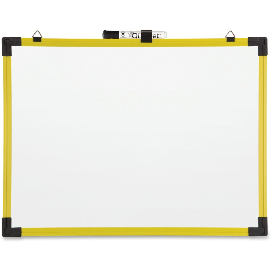 Quartet Industrial Magnetic Whiteboard - 48" (4 ft) Width x 36" (3 ft) Height - White Painted Steel Surface - Bright Yellow Aluminum Frame - Rectangle - Horizontal - Magnetic - 1 Each