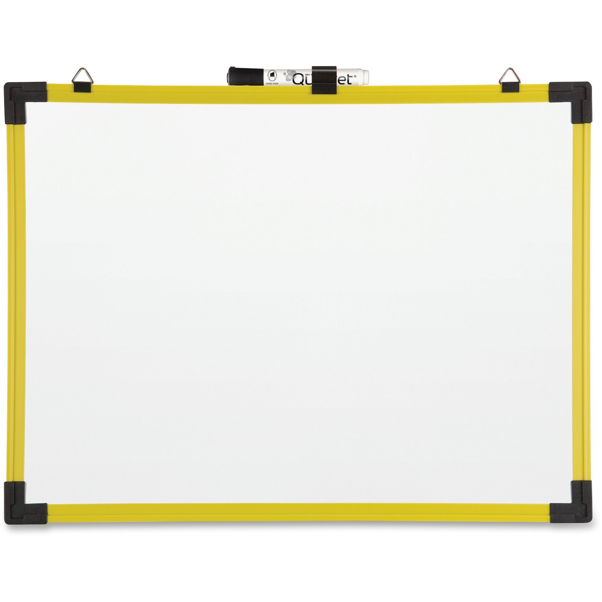 quartet-industrial-magnetic-whiteboard-48-4-ft-width-x-36-3-ft-height-white-painted-steel-surface-bright-yellow-aluminum-frame-rectangle-horizontal-magnetic-1-each_qrt724126 - 2