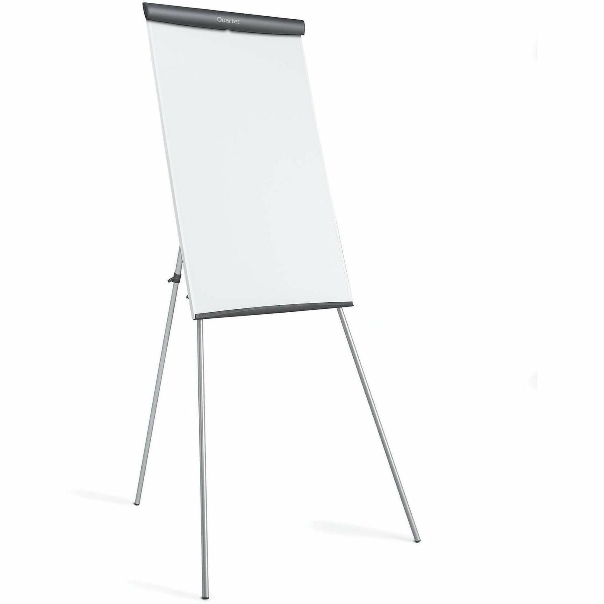 Quartet Whiteboard/Flip-chart Presentation Easel - 24" (2 ft) Width x 36" (3 ft) Height - White Melamine Surface - Gray Frame - Rectangle - Assembly Required - 1 Each