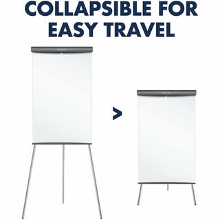 Quartet Whiteboard/Flip-chart Presentation Easel - 24" (2 ft) Width x 36" (3 ft) Height - White Melamine Surface - Gray Frame - Rectangle - Assembly Required - 1 Each