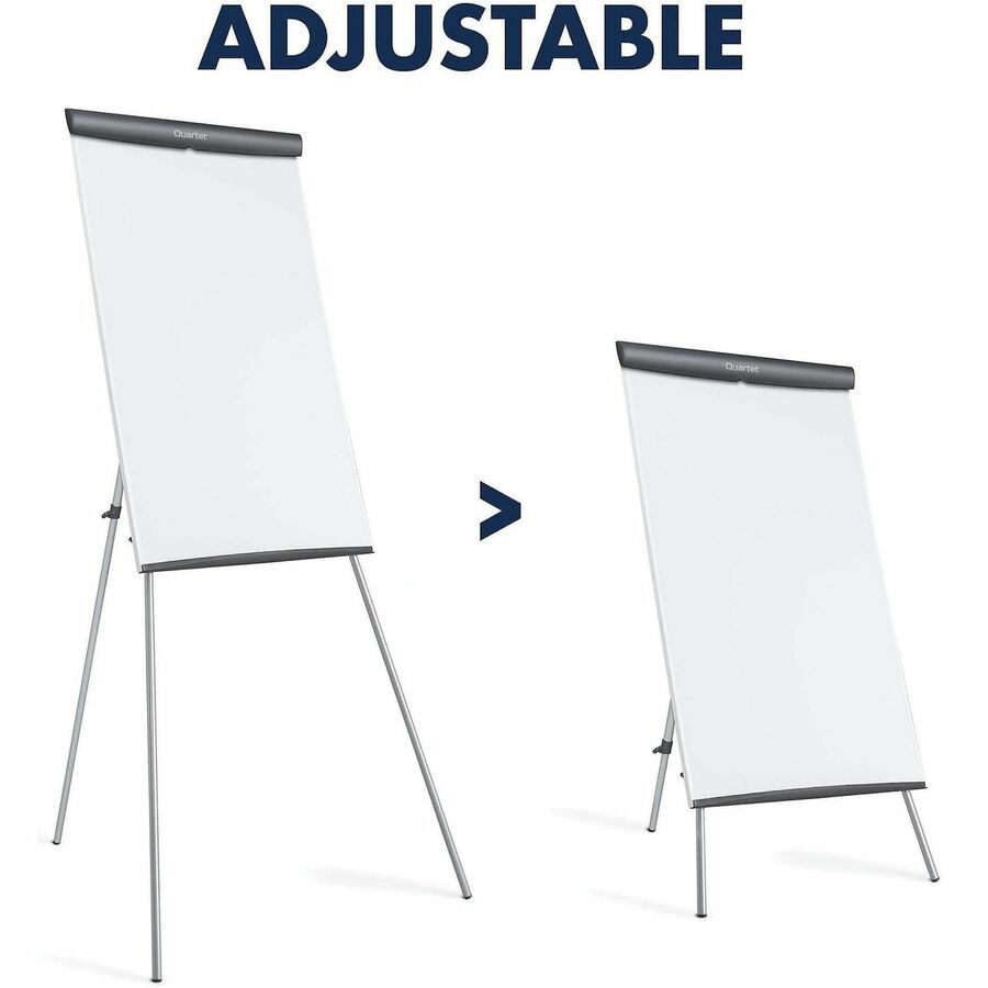 Quartet Whiteboard/Flip-chart Presentation Easel - 24" (2 ft) Width x 36" (3 ft) Height - White Melamine Surface - Gray Frame - Rectangle - Assembly Required - 1 Each