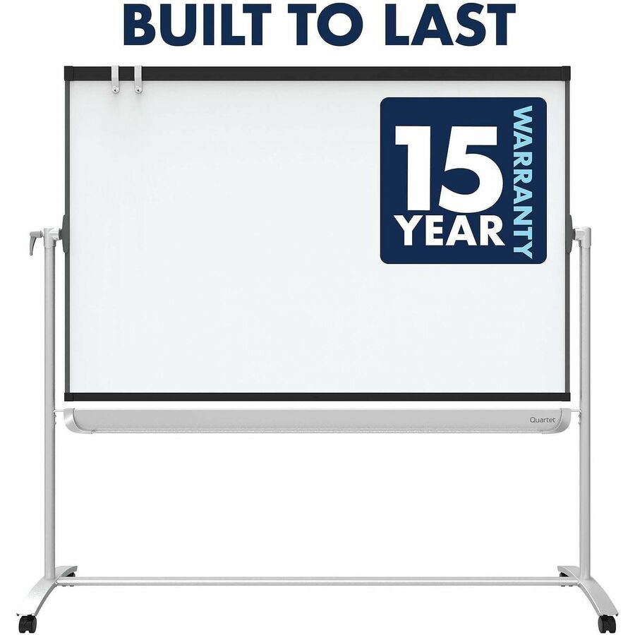 Prestige 2 Mobile Presentation Easel, 6 ft x 4 ft, Silver/Graphite