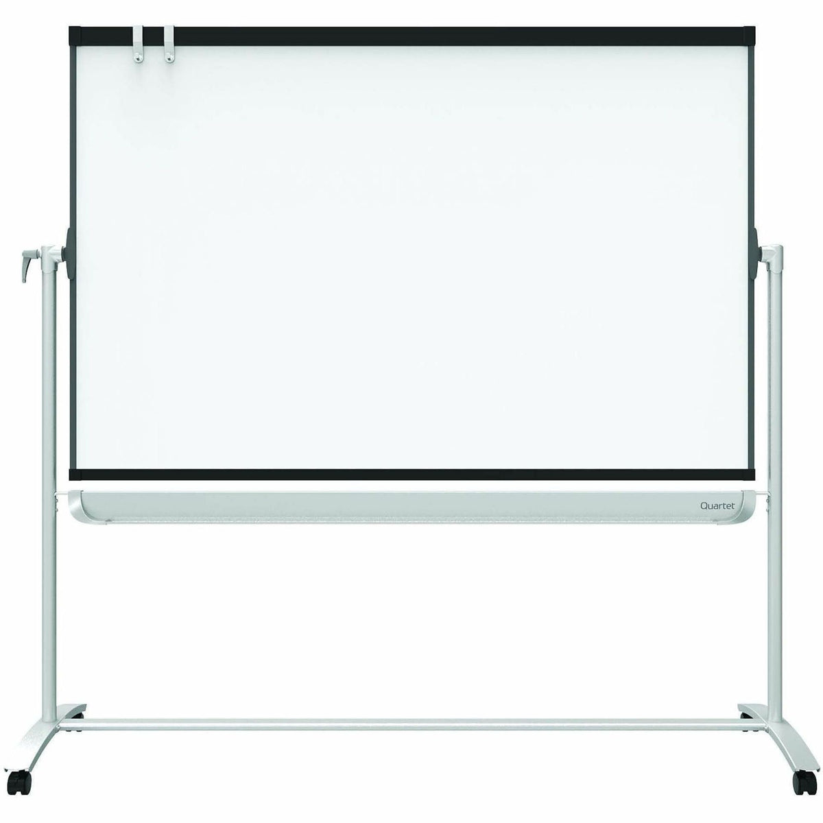 Quartet Magnetic Mobile Presentation Easel - 48" (4 ft) Width x 36" (3 ft) Height - White Painted Steel Surface - Graphite Frame - Magnetic - Assembly Required - 1 Each