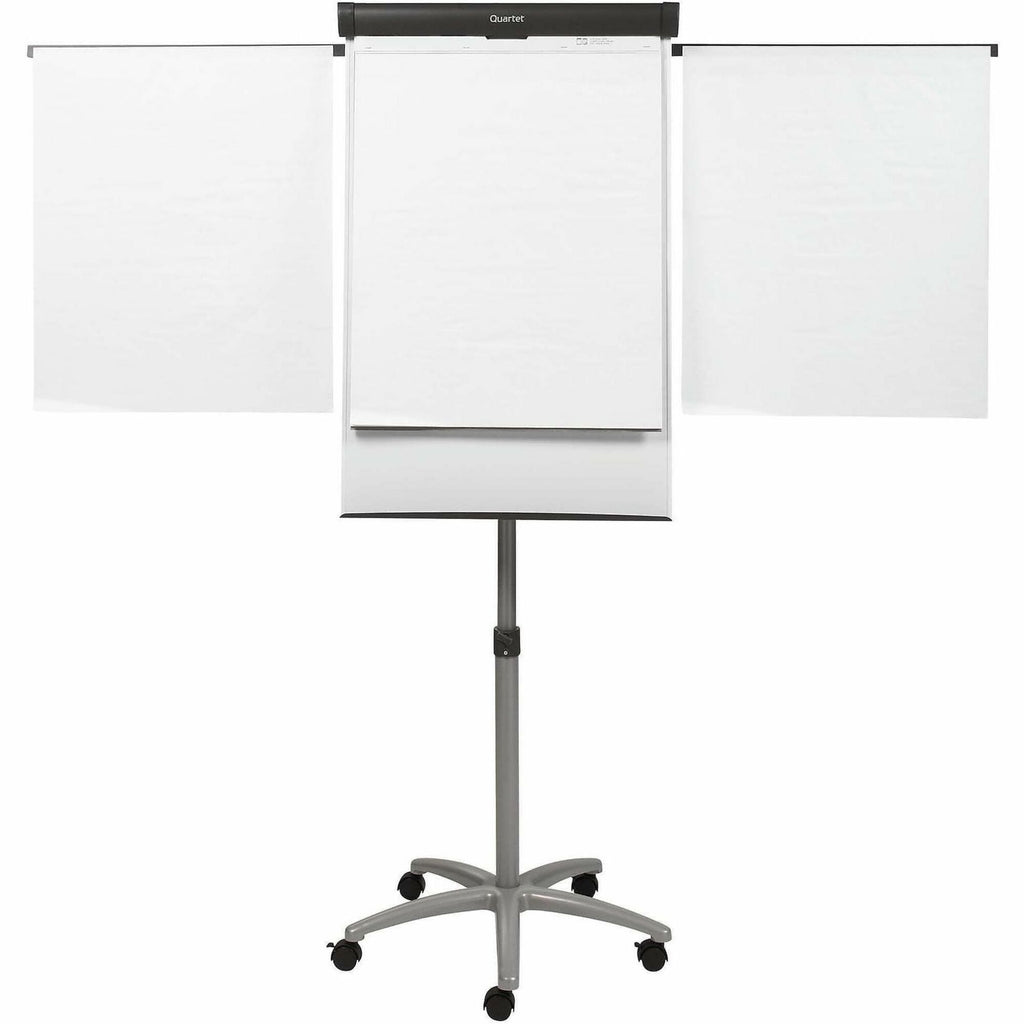 Quartet Compass Nano-Clean Magnetic Mobile Presentation Easel - 36" (3 ft) Width x 24" (2 ft) Height - White Painted Steel Surface - Graphite Aluminum Frame - Horizontal - Magnetic - 1 Each