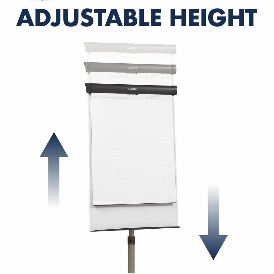 Quartet Compass Nano-Clean Magnetic Mobile Presentation Easel - 36" (3 ft) Width x 24" (2 ft) Height - White Painted Steel Surface - Graphite Aluminum Frame - Horizontal - Magnetic - 1 Each