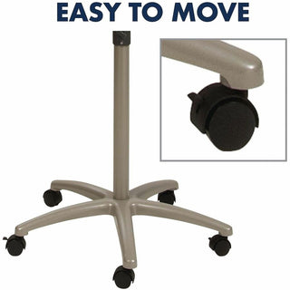Quartet Compass Nano-Clean Magnetic Mobile Presentation Easel - 36" (3 ft) Width x 24" (2 ft) Height - White Painted Steel Surface - Graphite Aluminum Frame - Horizontal - Magnetic - 1 Each