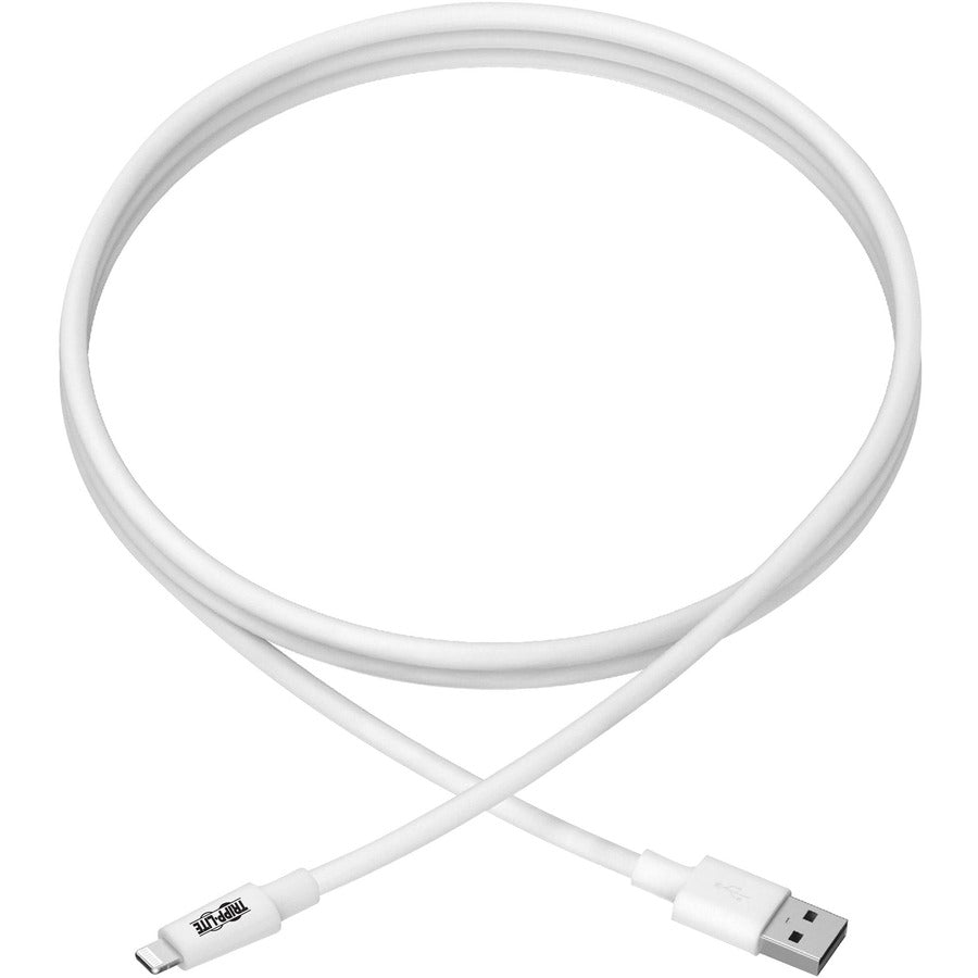 tripp-lite-by-eaton-usb-a-to-lightning-sync-charge-cable-m-m-mfi-certified-white-10-ft-3-m-10-ft-lightning-usb-data-transfer-cable-for-iphone-ipod-ipad-chromebook-first-end-1-x-usb-type-a-male-second-end-1-x-8-pin-lightning-male_trpm100010wh - 3