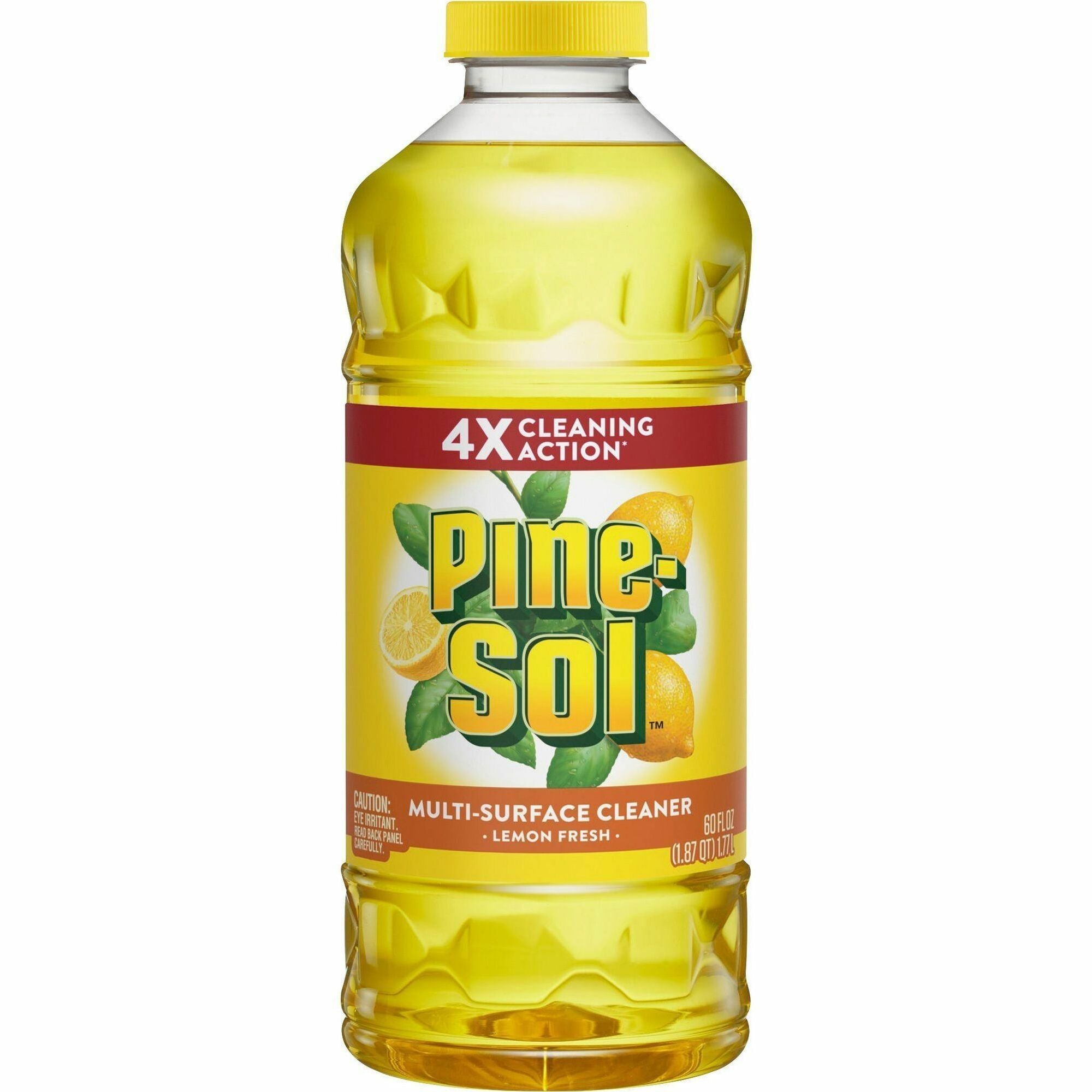 Pine-Sol All Purpose Cleaner - For Multipurpose - Concentrate - 60 fl oz (1.9 quart) - Lemon Fresh Scent - 1 Each - Deodorize, Disinfectant, Residue-free - Yellow - 