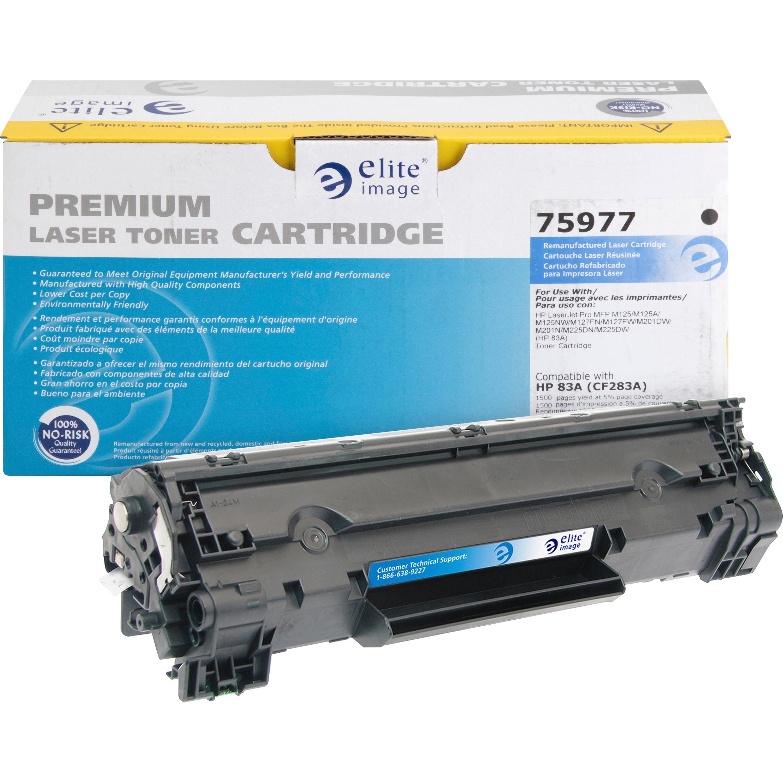 Elite Image Remanufactured Toner Cartridge - Alternative for HP (83A) - Laser - 1500 Pages - Black - 1 Each - 1