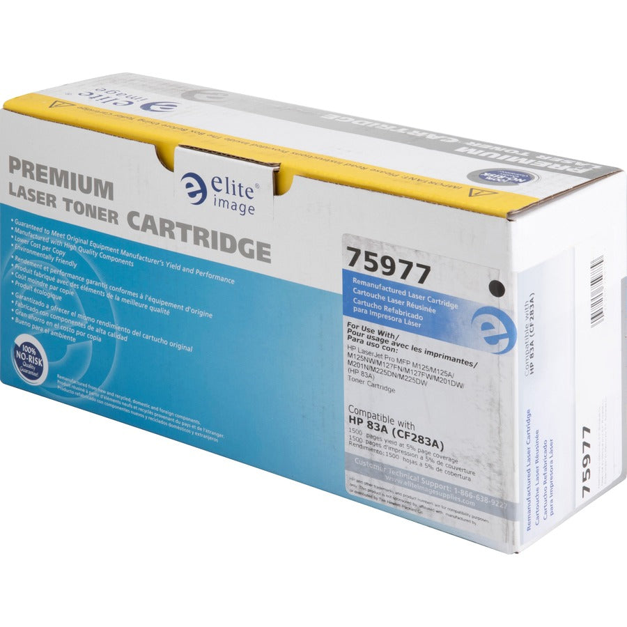 Elite Image Remanufactured Toner Cartridge - Alternative for HP (83A) - Laser - 1500 Pages - Black - 1 Each