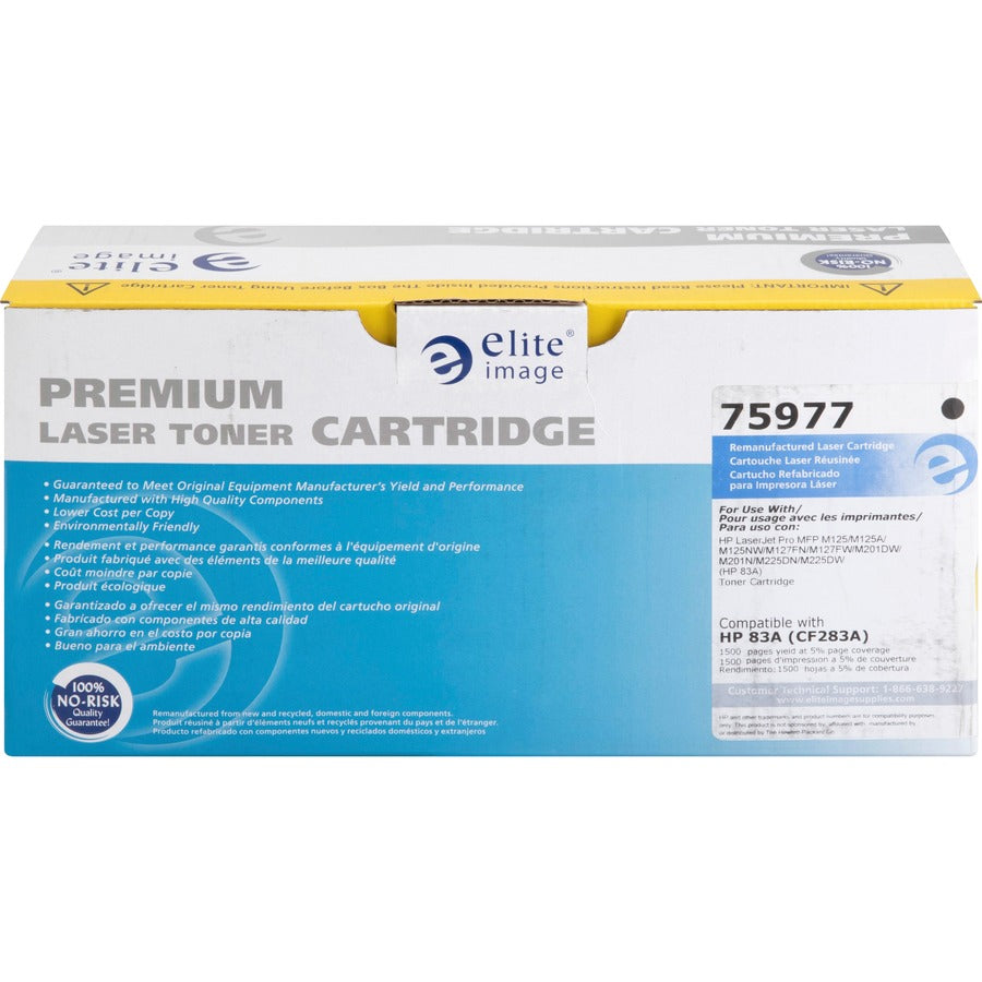 Elite Image Remanufactured Toner Cartridge - Alternative for HP (83A) - Laser - 1500 Pages - Black - 1 Each