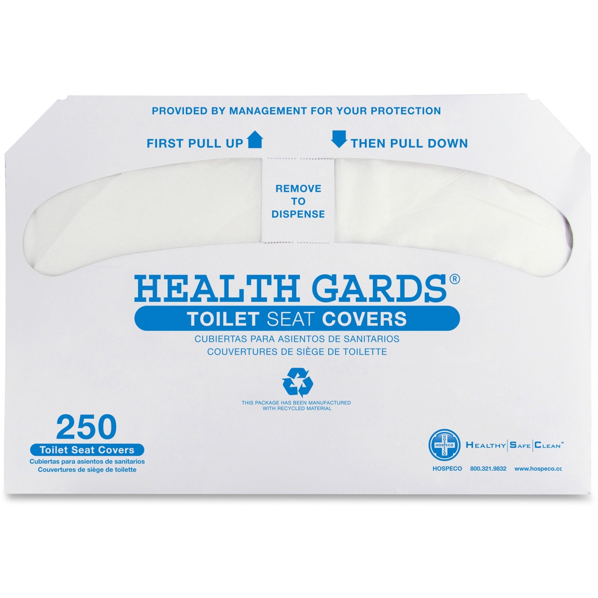 Hospeco Half-fold Toilet Seat Covers, Sold as 1 Carton, 5000 Each per Carton