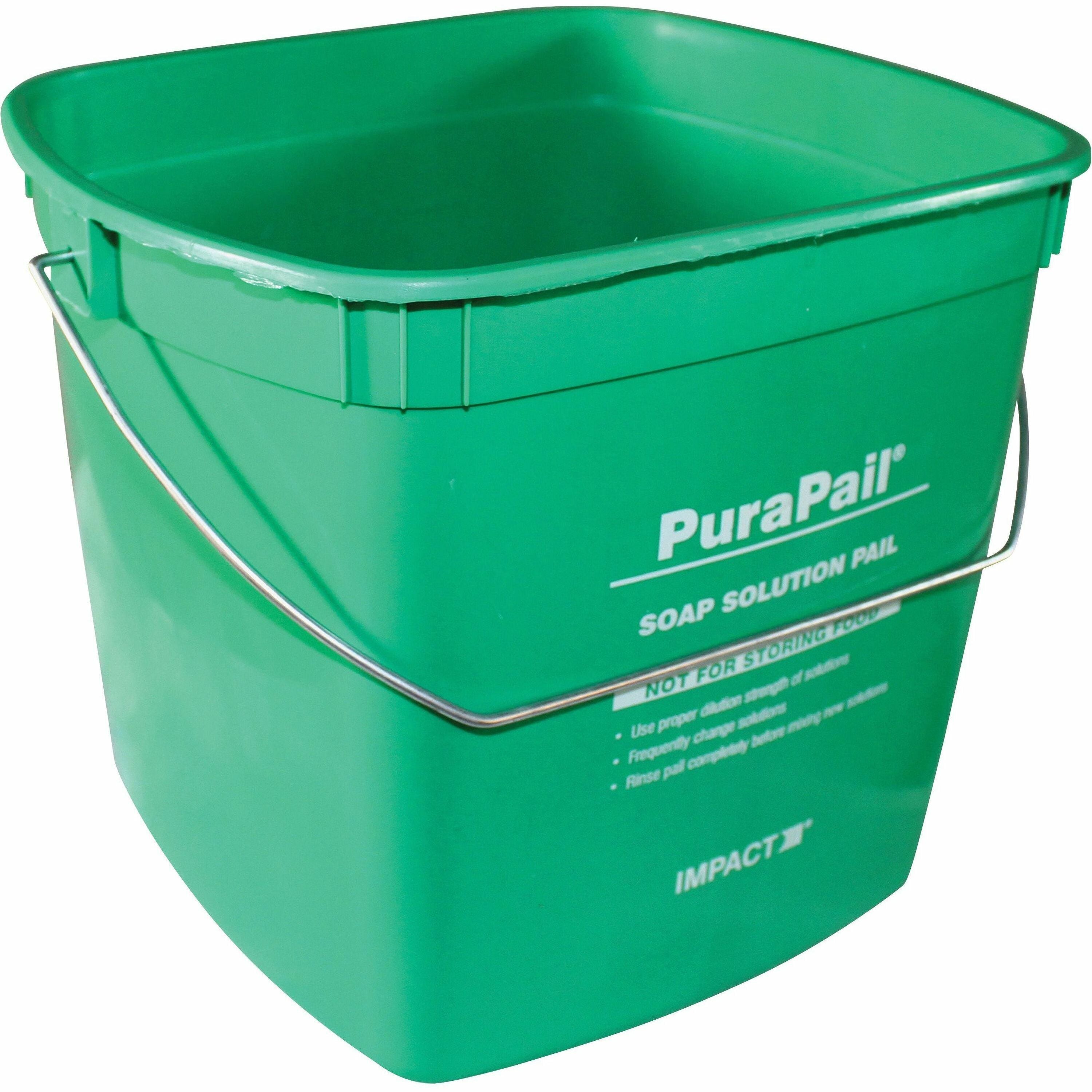 PuraPail Utility Cleaning Bucket - 1.50 gal - 7.7" x 8.1" - Green - 1 Each - 