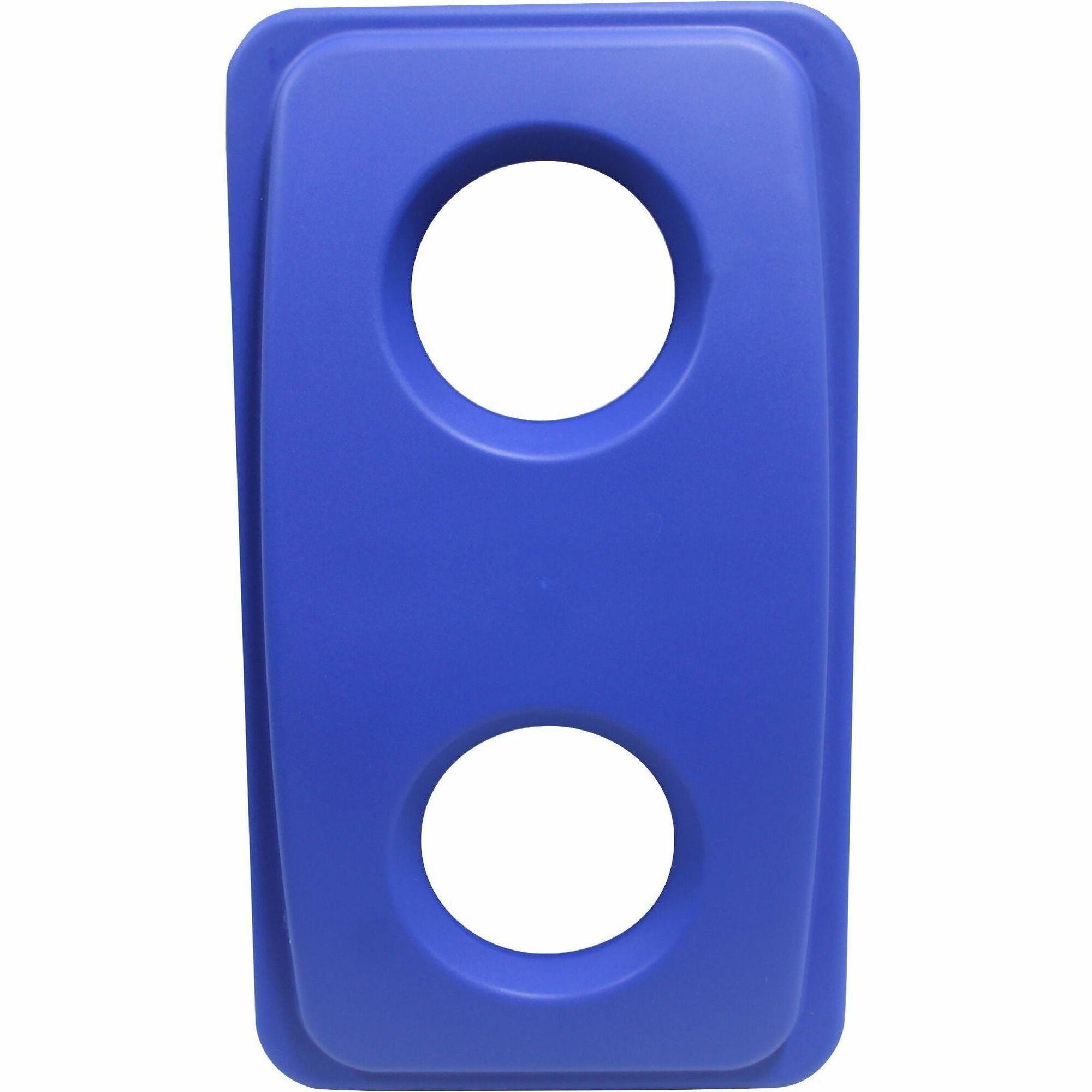 Thin Bin Round Cut Out Blue Lid - Rectangular - 1 Each - Blue