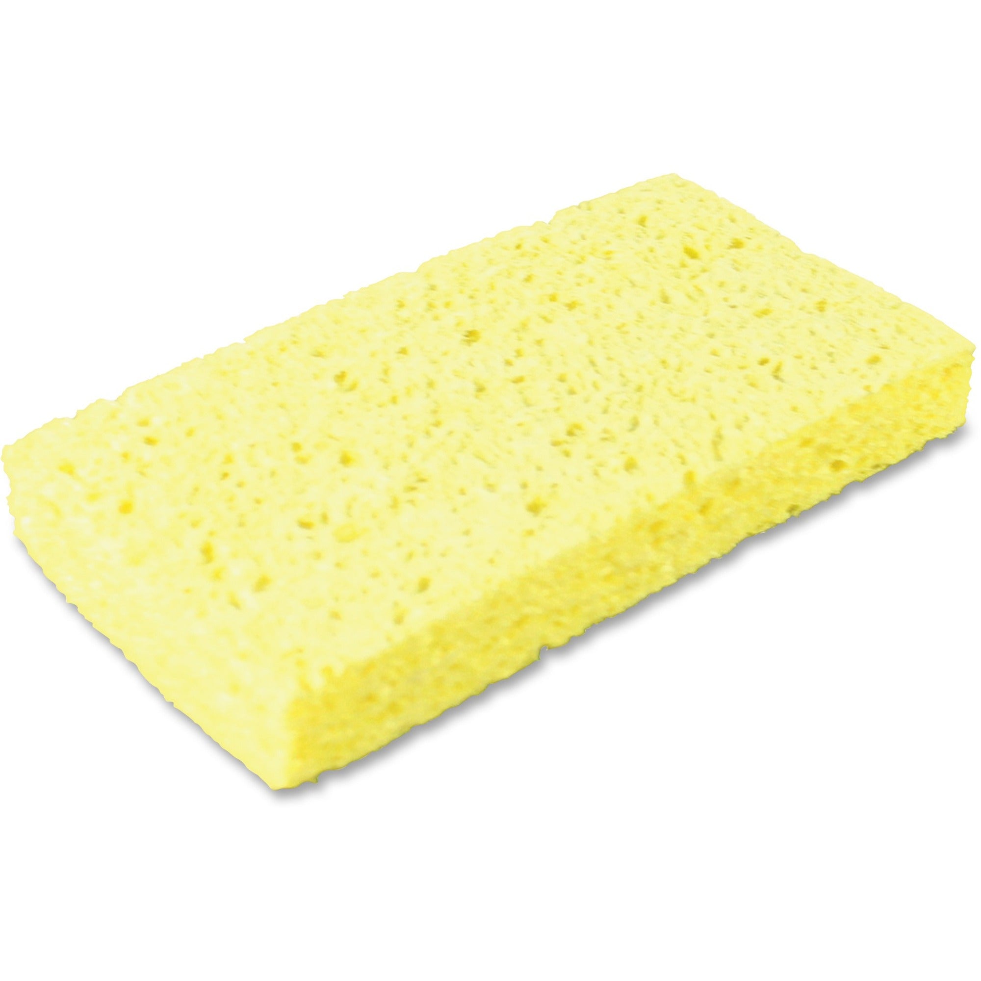 Impact Small Cellulose Sponge - 1" Height x 3.4" Width x 6.3" Length - 6/Pack - Cellulose - Yellow - 