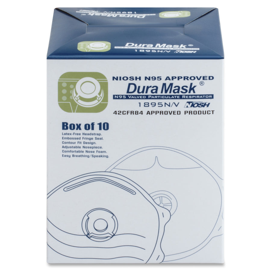 proguard-particulate-respirators-w-exhalation-valve-universal-size-respiratory-dust-pollen-mist-grass-protection-white-comfortable-adjustable-nose-piece-disposable-10-box_pgd7314b - 3