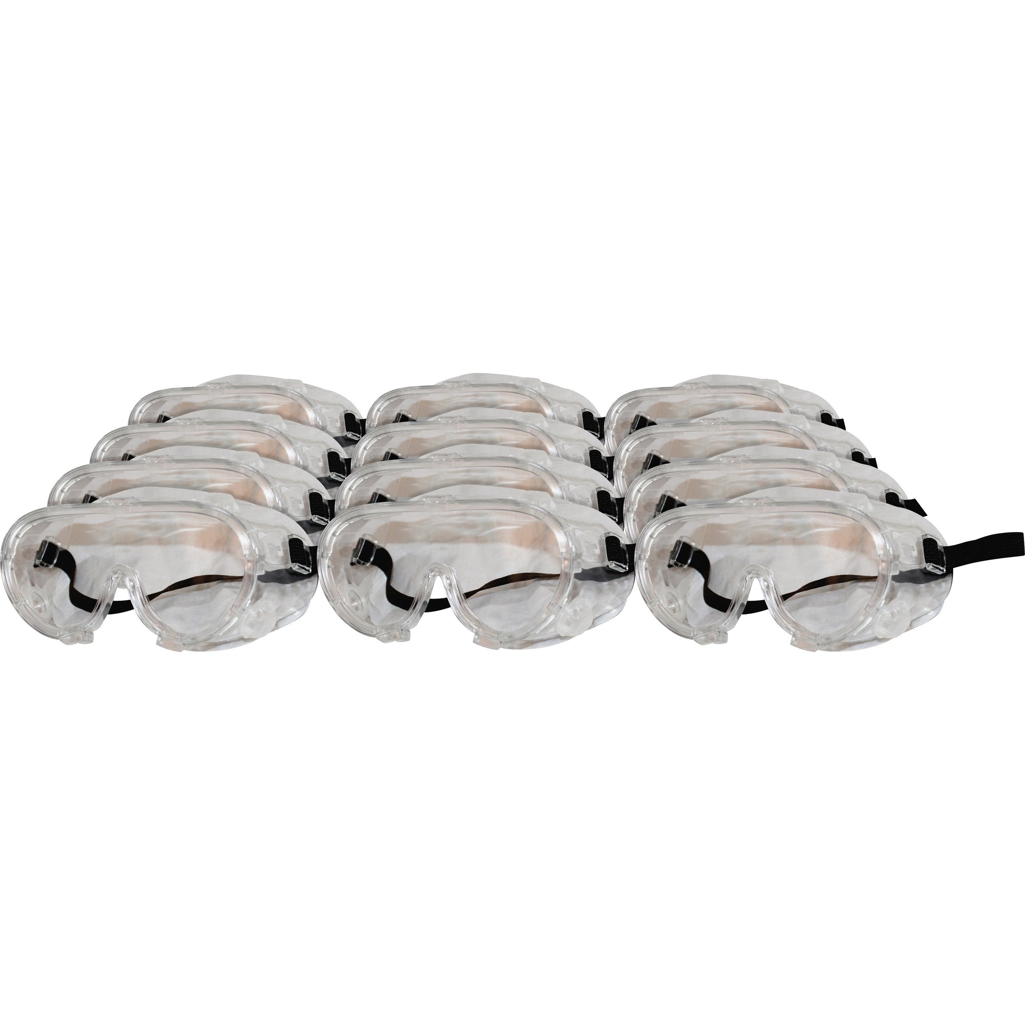 ProGuard Classic 808 Series Safety Goggles - Universal Size - Ultraviolet, Splash, Impact, Chemical Protection - Polyvinyl Chloride (PVC) - Clear - Anti-fog, High Visibility, Adjustable, Elastic Headband, Lightweight, Comfortable - 12 / Box