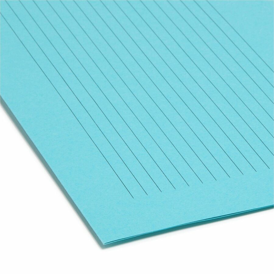 Smead SuperTab 1/3 Tab Cut Letter Recycled Top Tab File Folder - 8 1/2" x 11" - Top Tab Location - Assorted Position Tab Position - Pink, Yellow, Goldenrod, Aqua - 10% Recycled - 12 / Pack