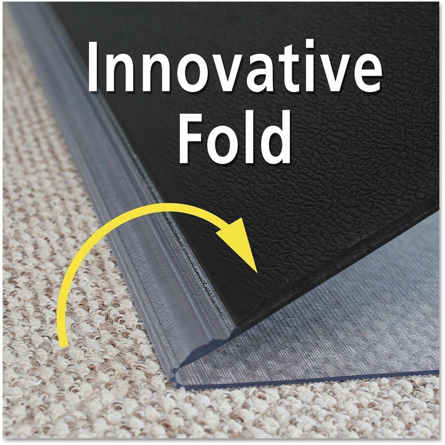Sit or Stand Mat for Carpet or Hard Floors, 45 x 53, Clear/Black