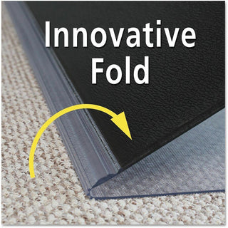 Sit or Stand Mat for Carpet or Hard Floors, 45 x 53, Clear/Black