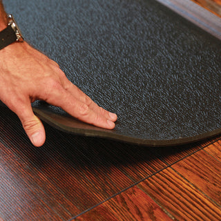 Sit or Stand Mat for Carpet or Hard Floors, 45 x 53, Clear/Black